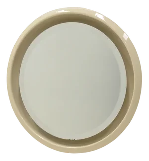 Large Round Ceramic Mirror with Light, 1960s