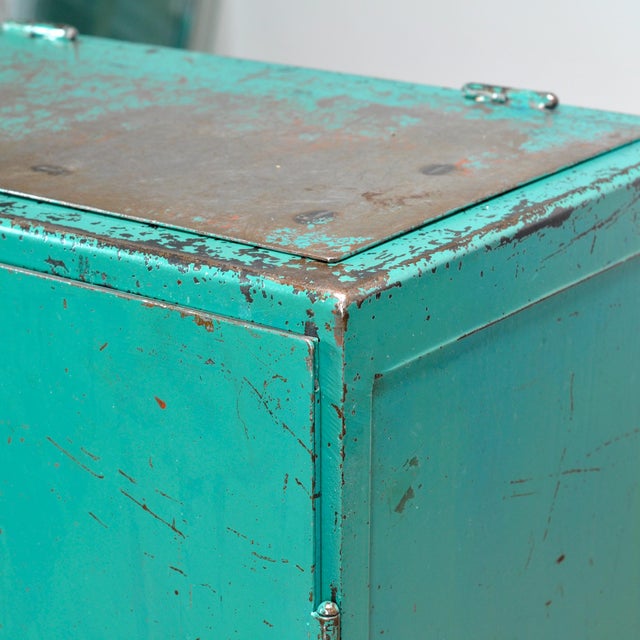 Vintage Industrial Iron Cabinet, 1970s For Sale - Image 9 of 16