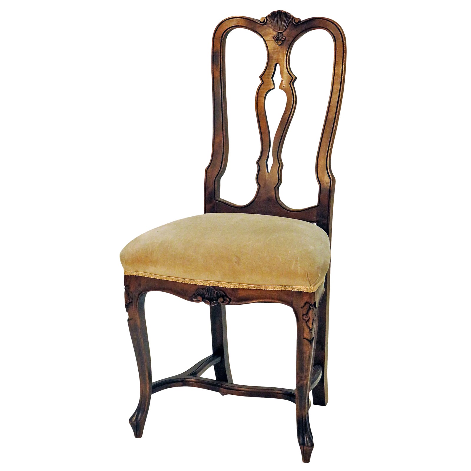 Mid 19th Century French Carved Side Chair Chairish