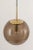 Large hand-made smoky glass ball pendant, manufactured by limburg, germany, circa 1970-1979. sockets: 1 x e27 standard...