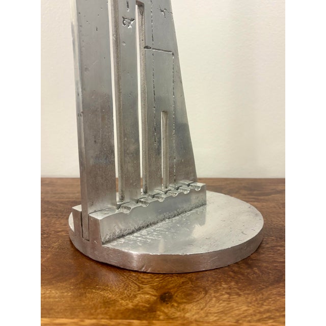 1977 Signed Aluminum Abstract Sculpture by Beni Winkler For Sale In Miami - Image 6 of 11
