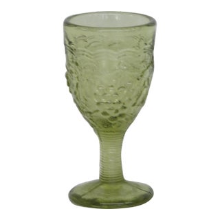 Imperial Verde Green Glass Grape Small Goblet Cup For Sale