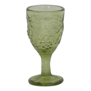 Imperial Verde Green Glass Grape Small Goblet Cup