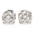 14k White Gold 4 Prong Screw Back 1.90 Ct Round Diamond Stud Earrings, A Pair For Sale