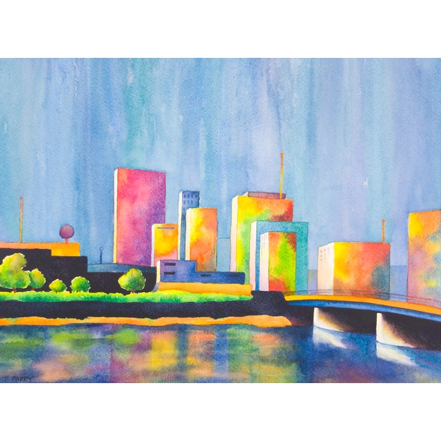 City Skyline* Tomoko Parry, c. 1990s In City Skyline, Tomoko Parry constructs an urban waterfront through simplified...