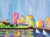 City Skyline* Tomoko Parry, c. 1990s In City Skyline, Tomoko Parry constructs an urban waterfront through simplified...