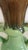Vintage German Green and Brown Drip Glaze Double Handle Vase, Marked Germany 850 For Sale - Image 12 of 14