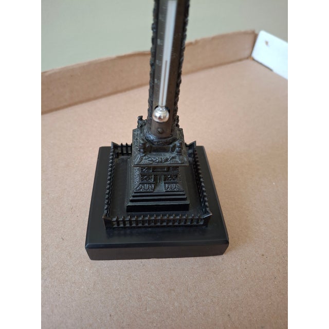19th Century Napoleon Bronze Thermometer Depicting Cologne Vendome on Marble For Sale - Image 10 of 10