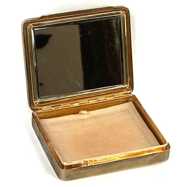 German Emil Brenk Gilt Sterling Silver, Onyx and Gemstone Cosmetic Case For Sale - Image 11 of 18