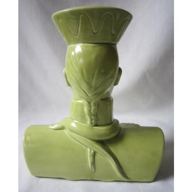 1960s 50's Asian Bust Vase Planter For Sale - Image 5 of 8