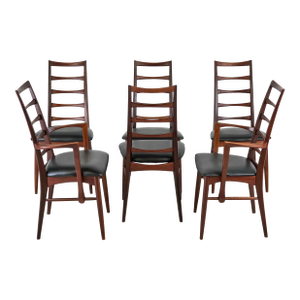 1950s Set of 6 "Lis" Chairs by Niels Koefoed for Hornslet