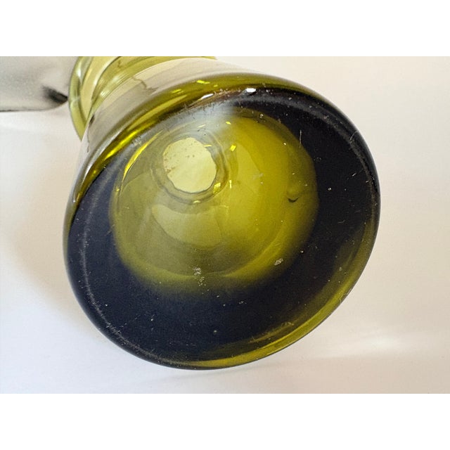 Vintage Green Glass Tulip Vase by Tamara Aladin for Riihimäen Lasi, 1960s For Sale - Image 9 of 11