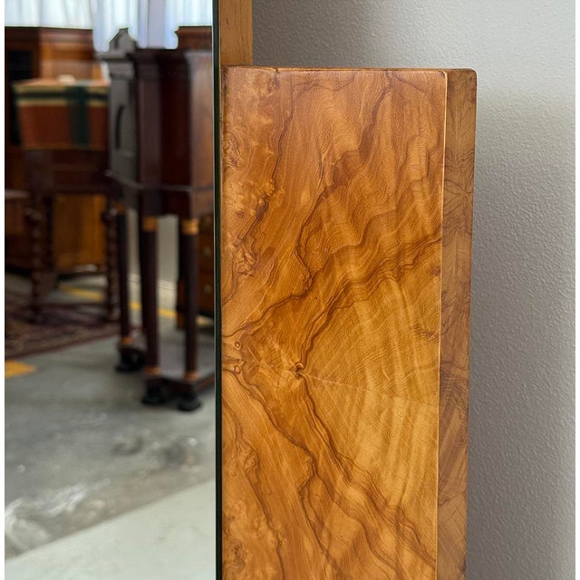 Brown Art-Deco Walnut Dressing Mirror, 1930s For Sale - Image 8 of 9