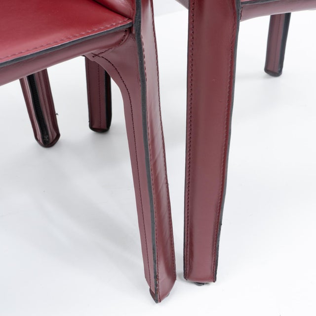 Metal Cab 413 Chairs by Mario Bellini for Cassina, 1990s, Set of 2 For Sale - Image 7 of 14