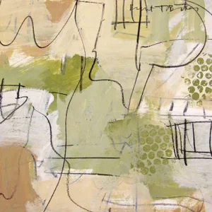 "Only Dreaming 2" Original Abstract Painting on Paper, Unframed