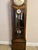 Wood Antique Oak Chiming Longcase Barometer Clock, 1930 For Sale - Image 7 of 9