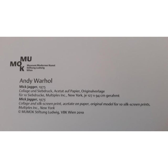 Black Andy Warhol, Mick Jagger, 1970s, Print, Framed For Sale - Image 8 of 9