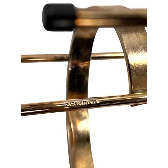 1950s Mid-Century Swedish Brass Candelabra For Sale - Image 6 of 9