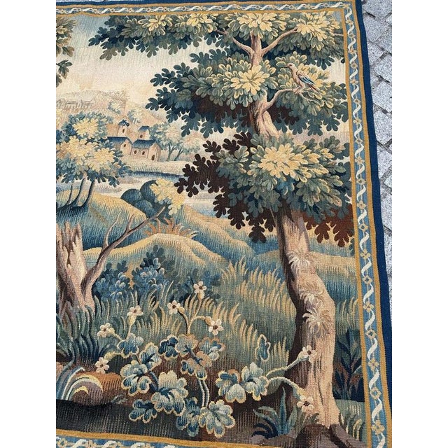 Mid-20th Century Aubusson Tapestry – Wool & Silk Beautiful mid-20th-century Aubusson tapestry, finely handwoven in wool...