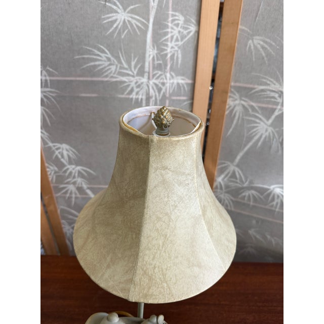 Up for consideration is a beautiful vintage ceramic dancing frogs table lamp with the lampshade. This is such a lovely...