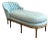 Vintage Regency Tufted Jacquard Chaise Lounge For Sale