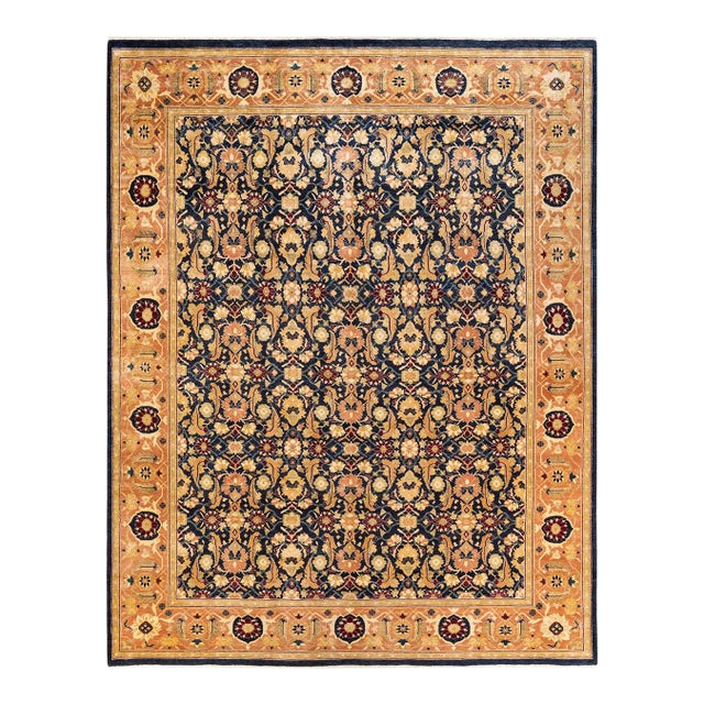 Mogul, One-of-a-Kind Hand-Knotted Area Rug - Blue, 9' 1" x 11' 7" For Sale