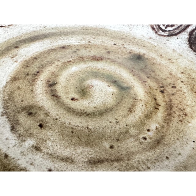 Mid-Century French Decorative Ceramic Dish attributed to Albert Thiry, 1960s For Sale - Image 9 of 14