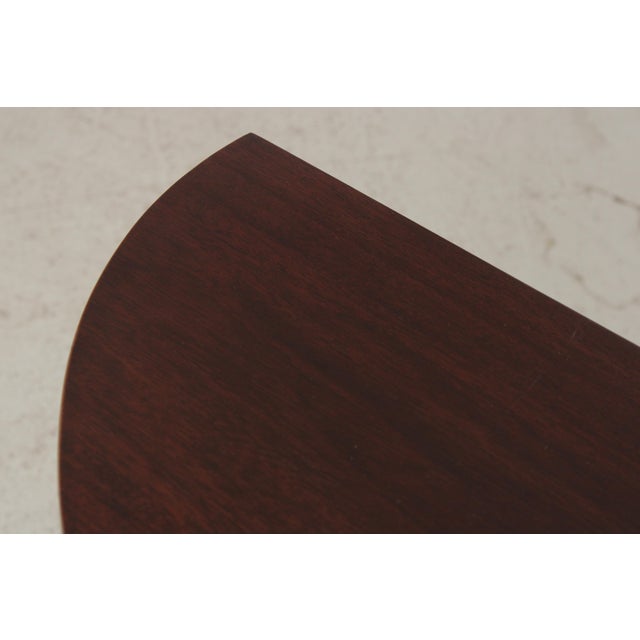 Brown Biggs Mahogany Inlay Federal Style Demilune Console For Sale - Image 8 of 12