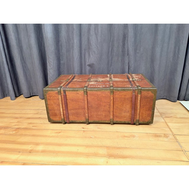 French Officers Cabin Trunk, 1850s For Sale - Image 6 of 18