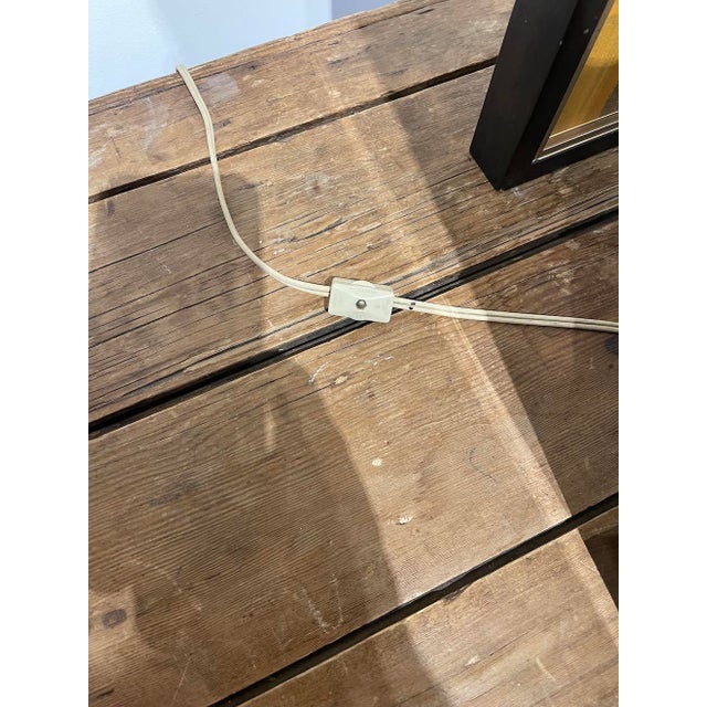 1970s Architectural Smoked Acrylic Table Lamp, Sculptural Lucite Block Lamp For Sale - Image 9 of 10