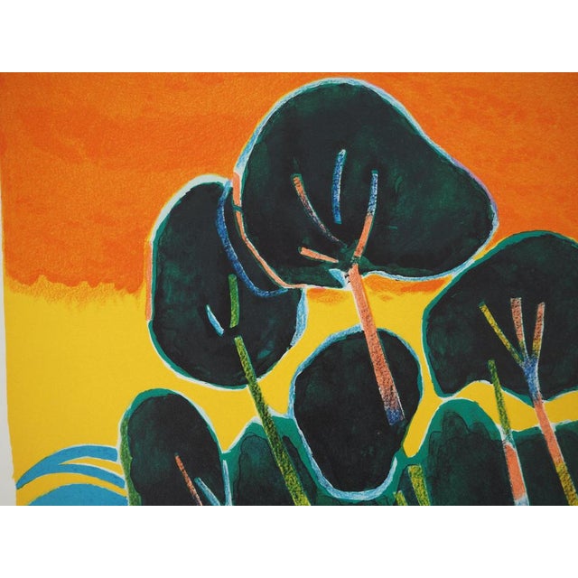 Albert Zavaro, Coucher de soleil en promenade, Lithograph For Sale - Image 6 of 9