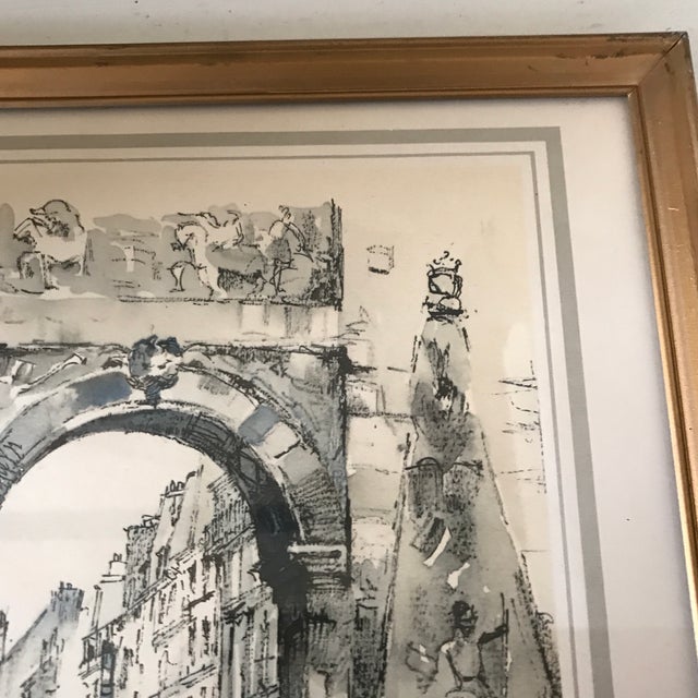 Jan Korthals Hand Colored Framed Print of “Rue St. Denis” Paris Chairish