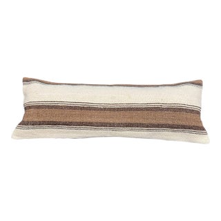 Turkish Hemp Pillow Cushion Natural Beige Brown Cushion Cover 14x40 For Sale