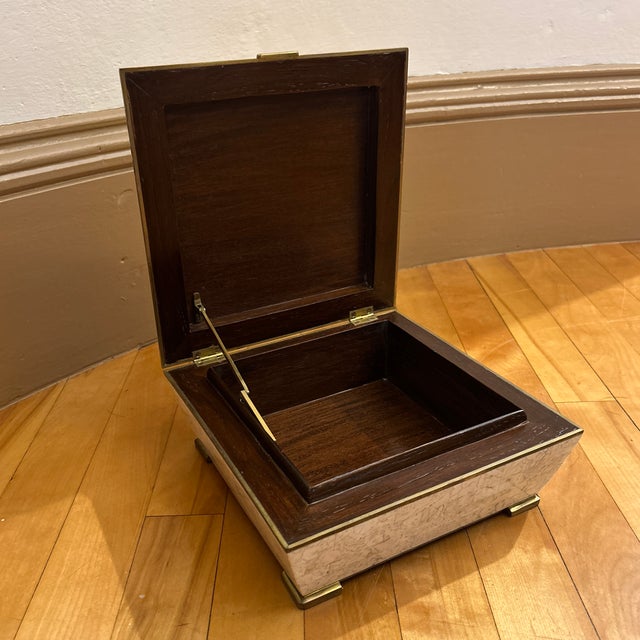 Vintage Maitland Smith Style Hinged Box For Sale In Boston - Image 6 of 11
