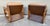 Wood Lou Hodges Style California Rustic Industrial Sling Lounge Chairs Ottoman a Pair For Sale - Image 7 of 12