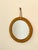 Vintage Round Mirror in Saddle Leather, 1960s For Sale - Image 3 of 4