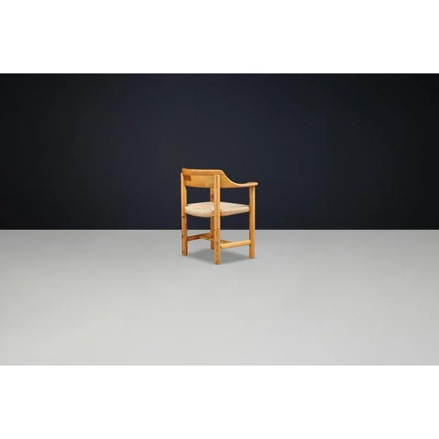 1970s Scandinavian Modern Pine and Cord Armchair by Rainer Daumiller, 1970s For Sale - Image 5 of 11