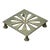 Mid-Century Modern Solid Brass 5” Square Footed Trivet For Sale