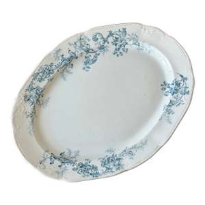 19th Century Edge Malkin & Co English Blue Transferware Platter