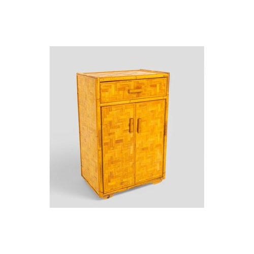 Boho Chic Vintage Bamboo and Rattan Sideboard, 1970s For Sale - Image 3 of 11
