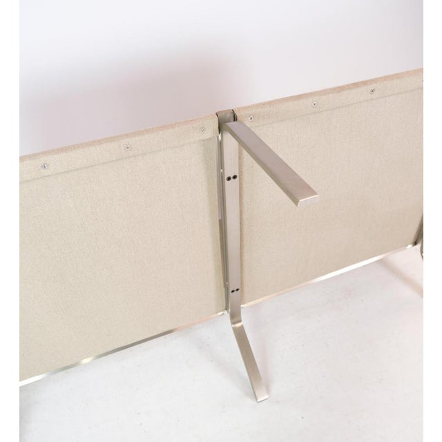 Stainless Steel & Black Leather 2-Seater Sofa by Mann for Norr11, 2000s For Sale - Image 11 of 16