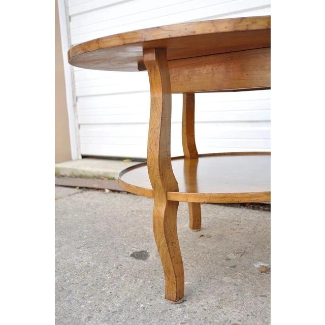 Vintage French Country Provincial Round Cherry Occasional Side Table W/ Drawer For Sale In Philadelphia - Image 6 of 11