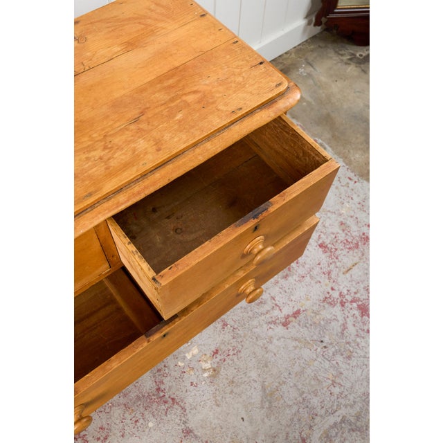 19th Century Two Over Two Victorian Pine Chest For Sale - Image 10 of 12