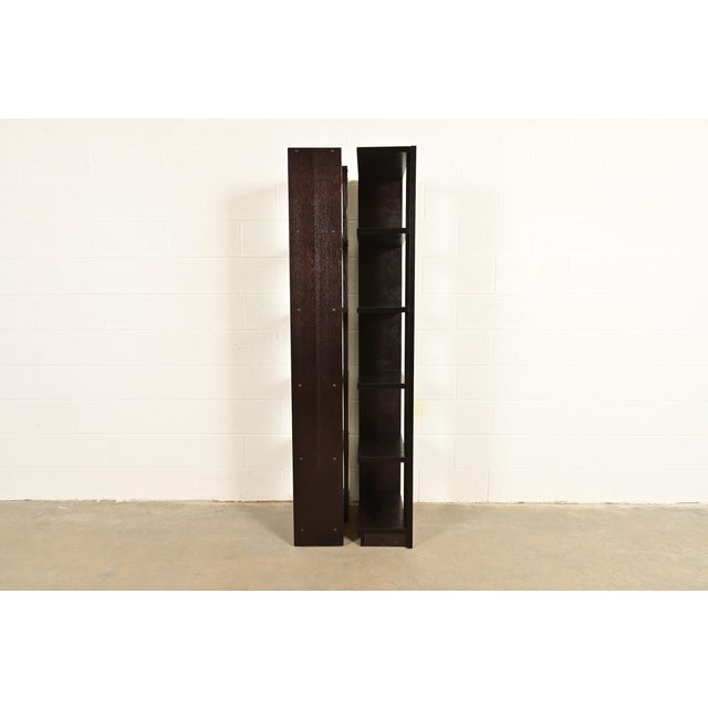 Modern Art Deco Dark Oak Modular Étagères or Bookcases, Pair For Sale - Image 9 of 11