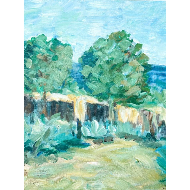 Rustic Vintage Fauvist Style Desert Acrylic Painting For Sale - Image 3 of 4
