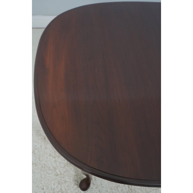 Brown Ethan Allen Queen Anne Cherry Dining Room Table For Sale - Image 8 of 18