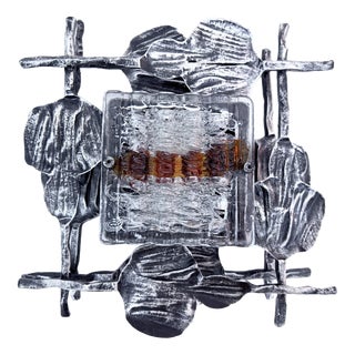 Brutalist Wall Lamp by Albano Poli for Poliarte, 1960s For Sale