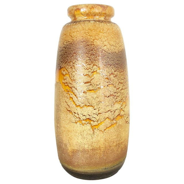 Large Pottery Fat Lava Multi-Color 284-47 Floor Vase attributed to Scheurich, 1970s For Sale - Image 17 of 17
