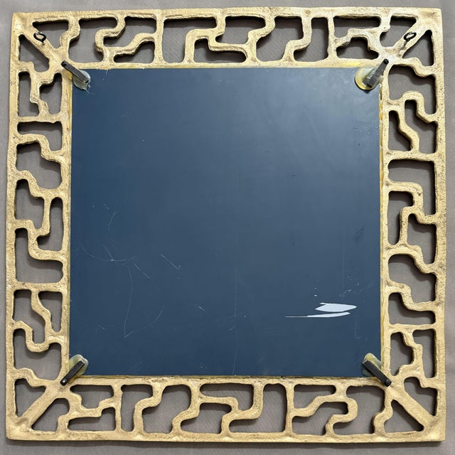 1980s Vintage Brutalist Mirror Labyrinth Model in Bronze by David Marshall, 1980s For Sale - Image 5 of 7