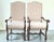 Mid 20th Century Mid 20th Century Pair of French Fruitwood Upholstered Armchairs For Sale - Image 5 of 9